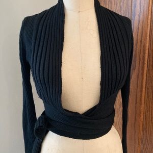 Knit wrap sweater